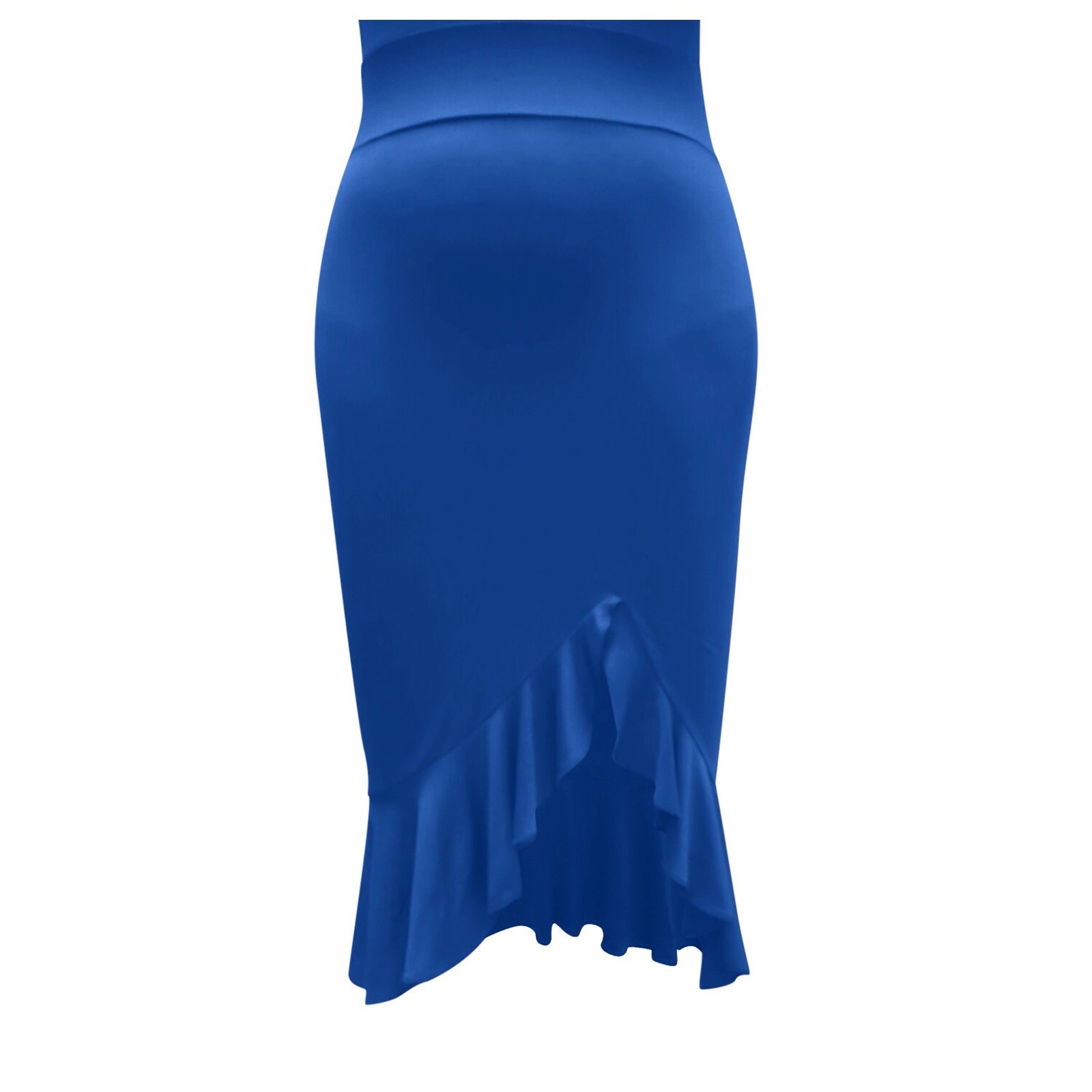 thumbnail image 4 of Vestido informal de invierno para mujer con hombros descubiertos, bajo con abertura, volantes, manga larga y cuello en V., 4 of 6
